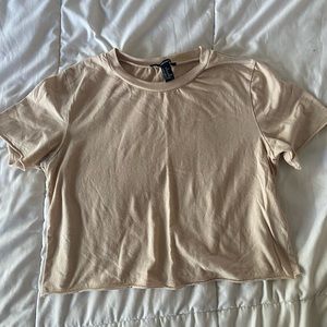 forever 21 beige crop top